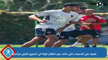 تعرف على الأسباب التي حالت دون انتقال كوكا إلى الدوري التركي مباشرةً